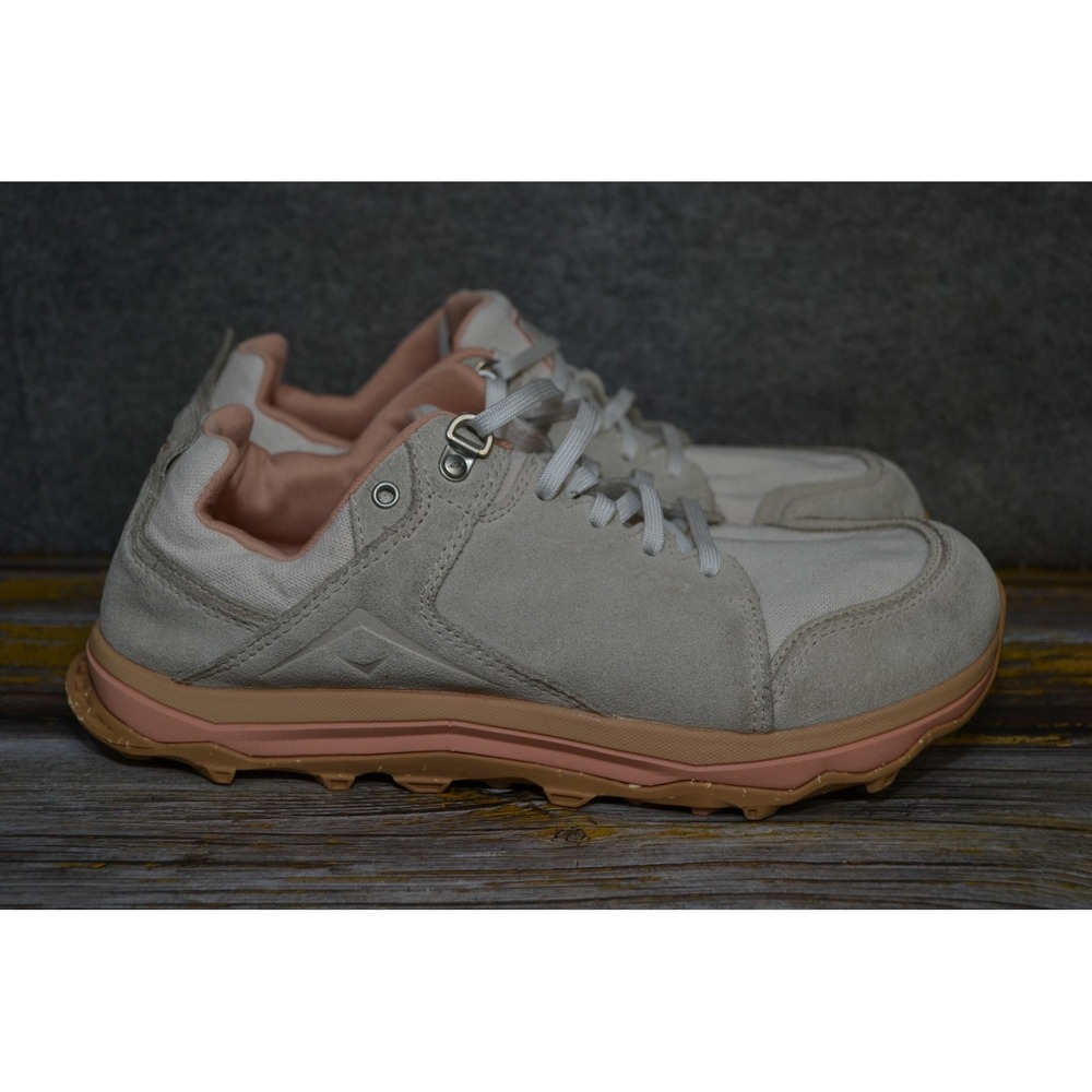 Altra LP Alpine Shoes Womens 9.5 Sand Beige Trail Running Hiking Lone Peak Suede